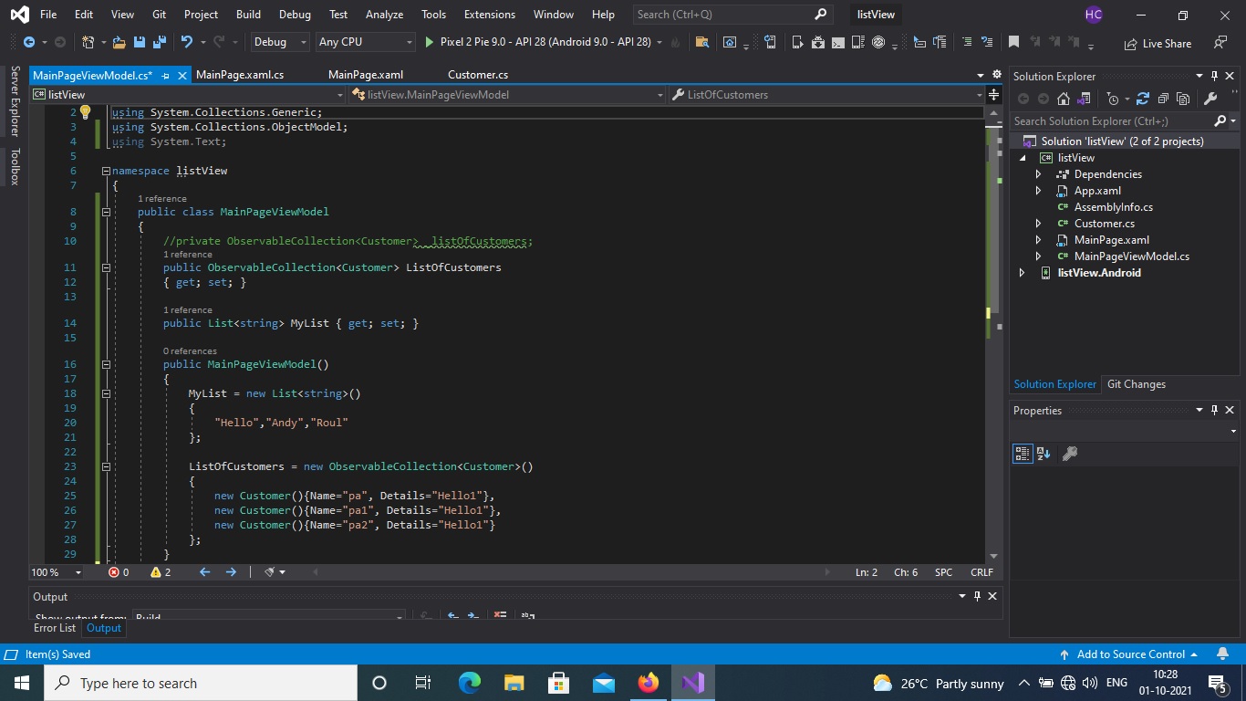 Xamarin ListView 系結似乎在更新的 VS 2019 16.11.3 中被破壞了。CollectionView 系結也是如此。有人可以調查一下嗎?