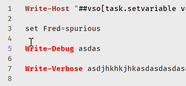 如何在 VS Code 中為特定顏色的 Write-Debug 和 Write-Verbose 著色?