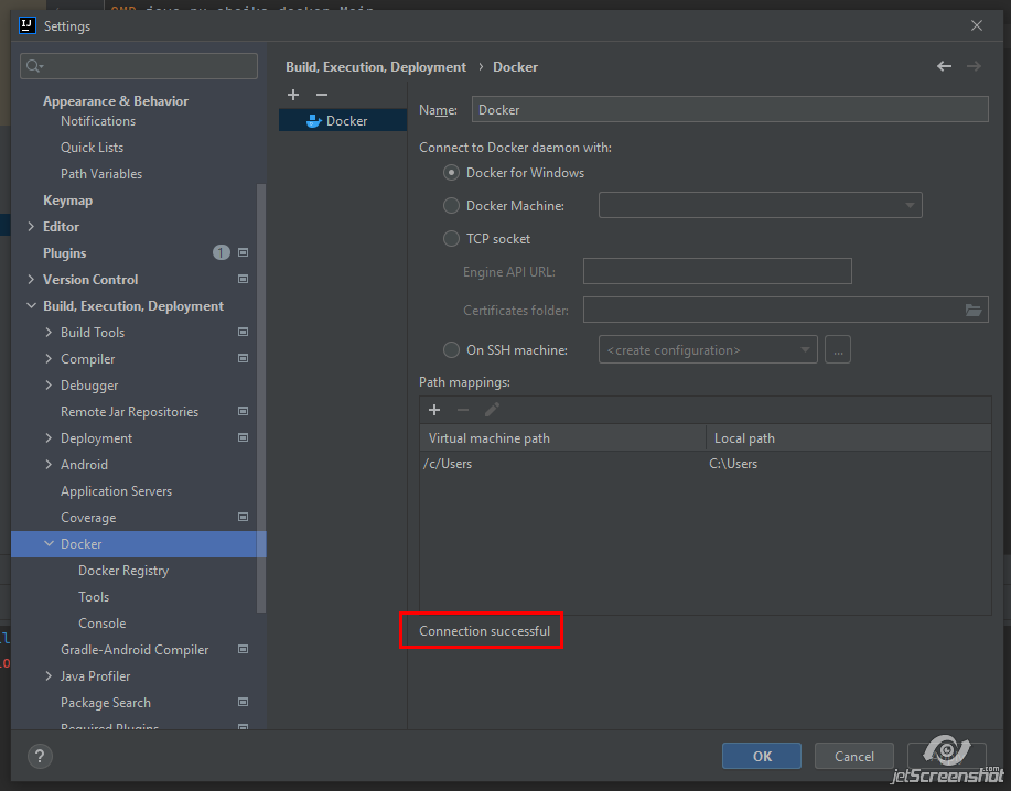 Dockerfile 無法在 Intellij Idea 中部署（未連接到 docker）