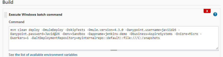 構建:Jenkins 失敗 (Mulesoft)