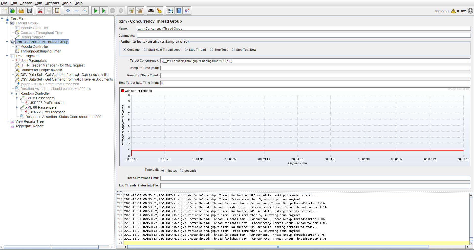 java.net.SocketException: 使用 Jmeter 并發執行緒組時，套接字在腳本持續時間結束時關閉
