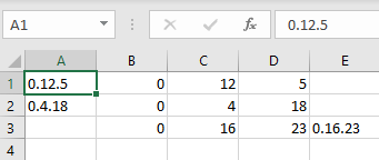如何在excel中添加0.12.5和0.4.18