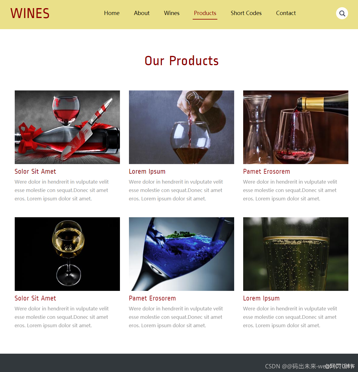 HTML5期末大作業：紅酒主題網站設計——簡潔紅酒介紹網頁(7頁) HTML+CSS+JavaScript_javascript_04