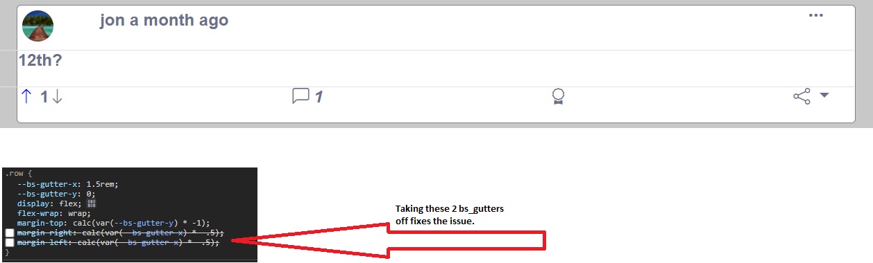 bootstrap 5 bs-gutter-x 拋出 div