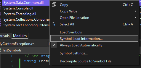 如何在 Visual Studio 中加載丟失的系統符號檔案