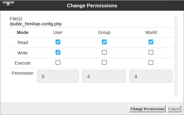 無法在 cpanel 中打開 wp-config.php