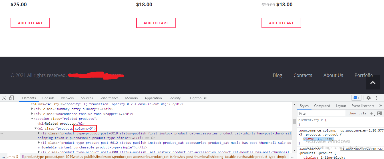 WooCommerce 相關產品：行