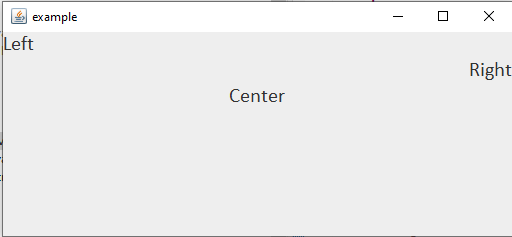 Java BoxLayout 向左放置一些物件,向右放置一些物件