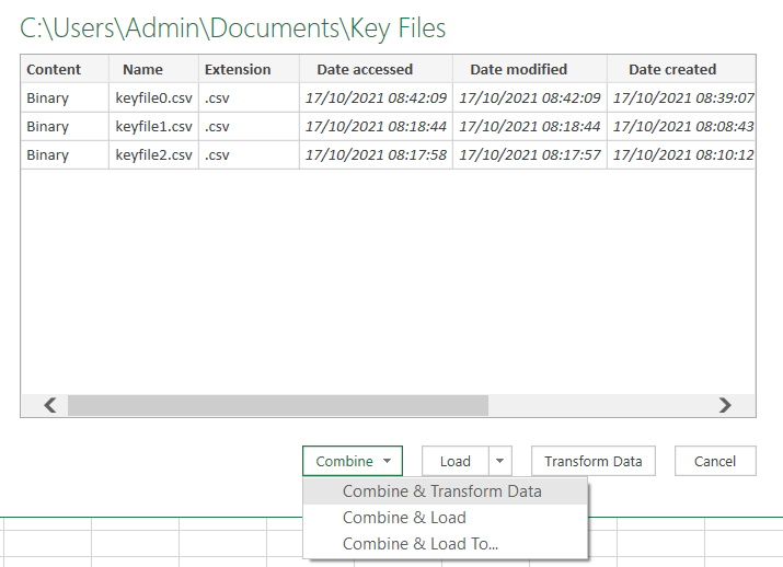 使用電源查詢比較兩個 excel csv 并顯示兩個作業表之間的差異（添加/洗掉）時遇到問題