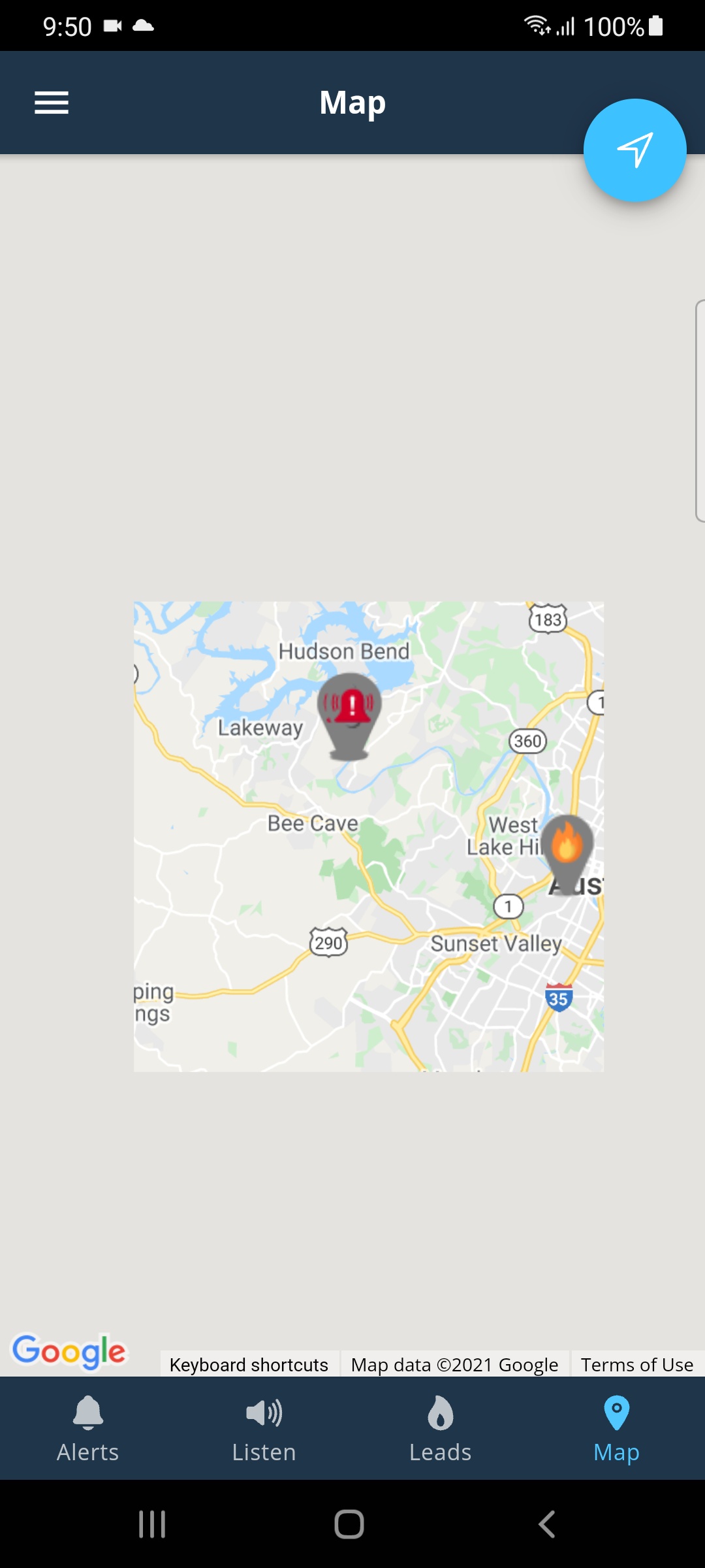 谷歌地圖在頁面導航時顯示部分地圖