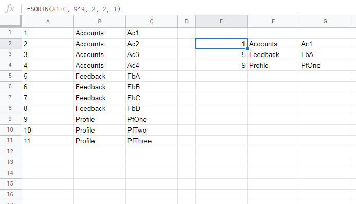 如果 FILTER 的值與 Google Sheets 中的上述行不同，如何使用 FILTER 回傳行？