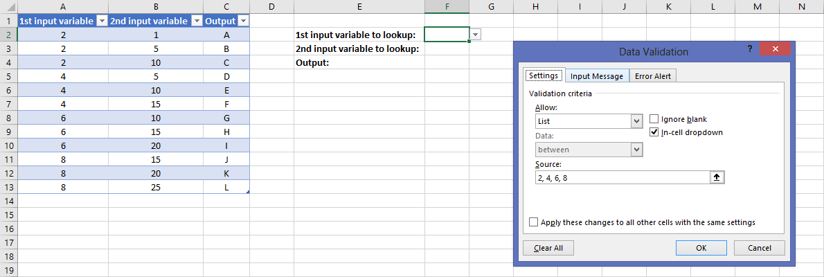 雙向查找以在 Excel 中返??回值或下一個最接近的值
