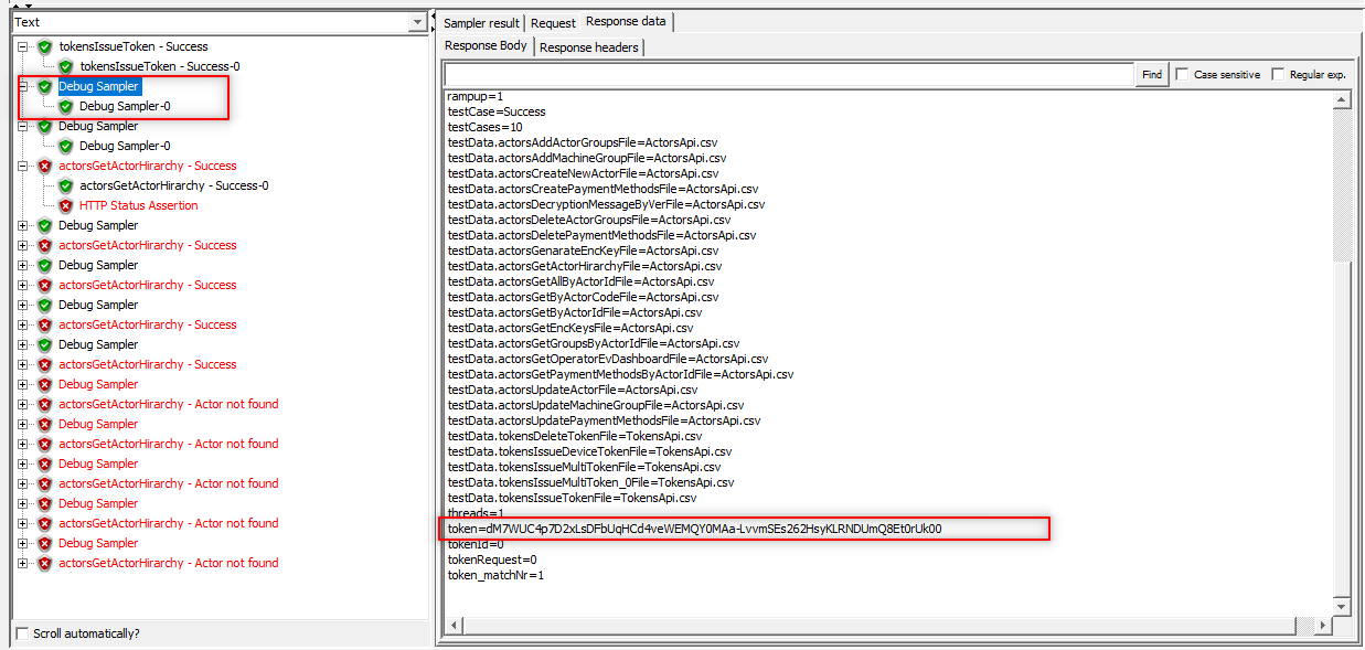 JMeter - RegEx Extractor 似乎是正確的，但請求標頭有 ${token} 而不是值