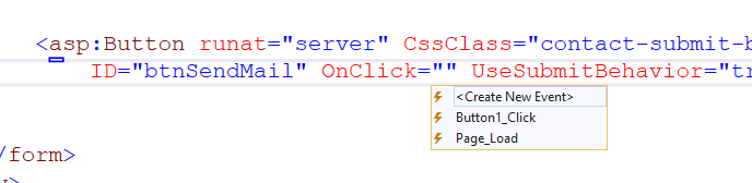 ASP.NET Web 表單按鈕不在代碼隱藏中參考