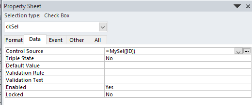 MS Access SQL：帶復選框的選擇串列的左連接