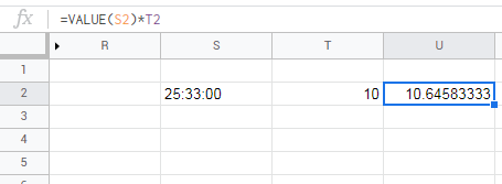 在 Google 表格中，我如何計算持續時間超過 24 小時的（每小時價值）？