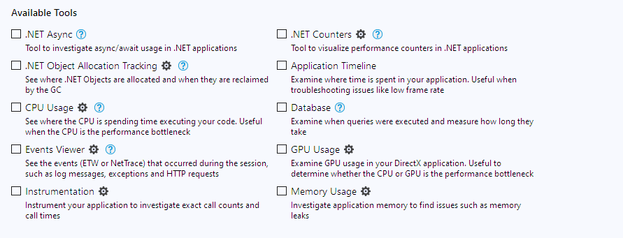 Visual Studio 2019 無法使用 GPU 使用情況