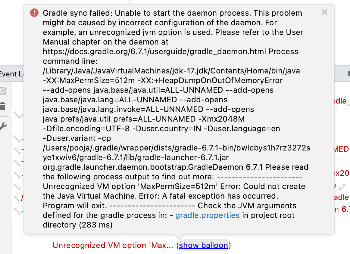 無法識別的 VM 選項“MaxPermSize=512m”錯誤:無法創建 Java 虛擬機。錯誤:發生了致命例外。程式將會退出