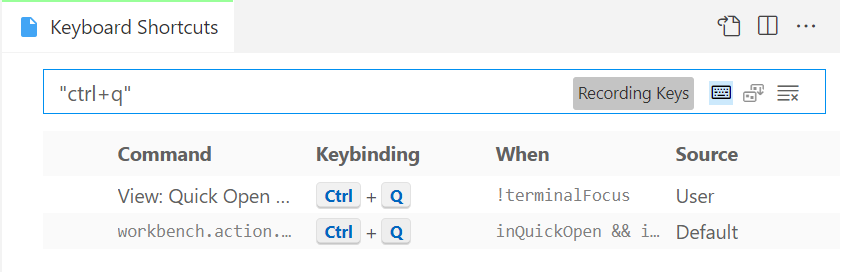 Ctrl-Q 在 VSCode (Windows) 上觸發的命令是什么