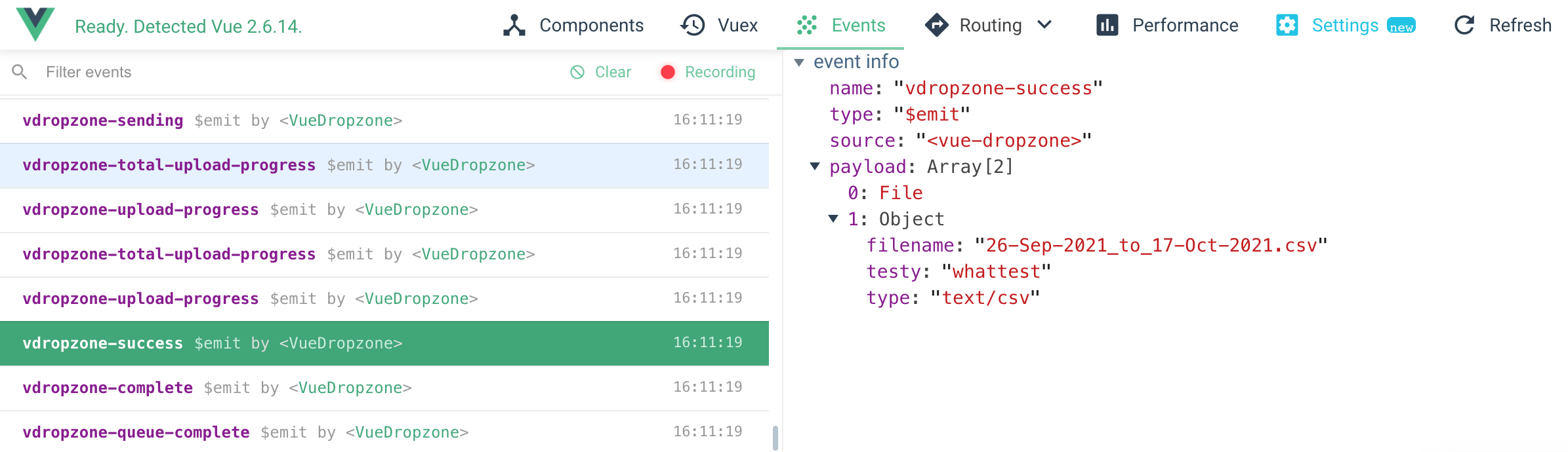 vuejs 負載僅發出陣列中的第一個元素