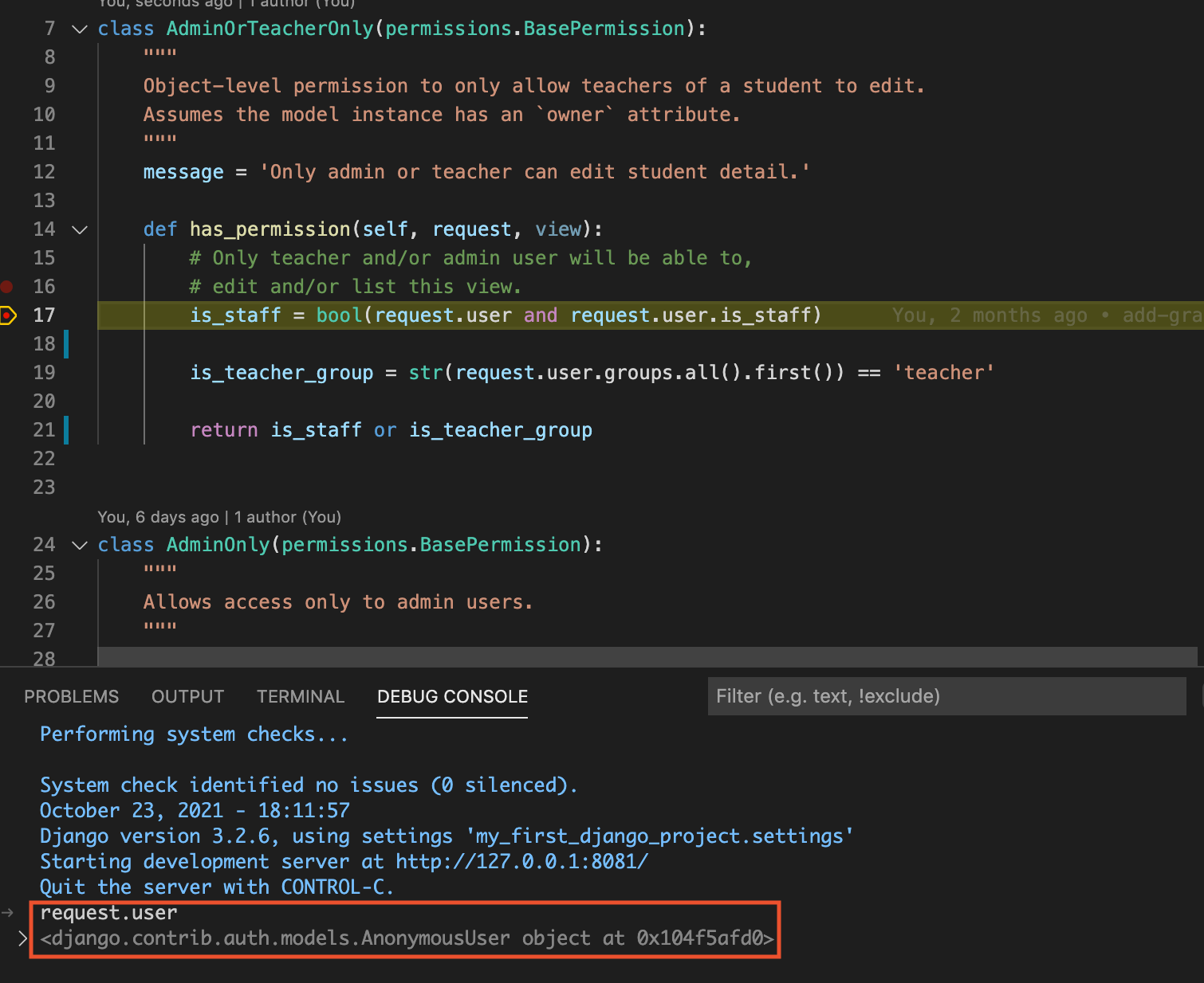 JWT 身份驗證使用 SimpleJWT 在 Django Rest Framework 中回傳 AnonymousUser