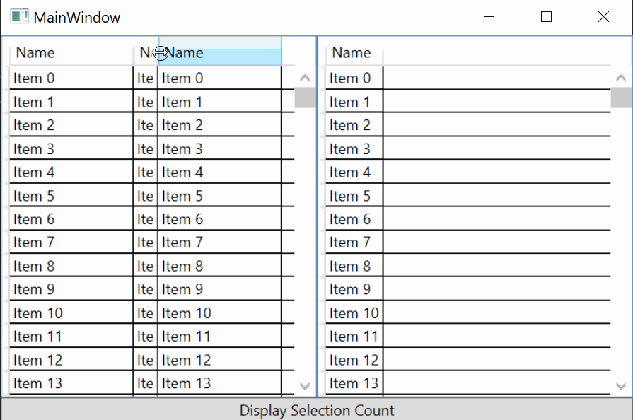 WPF DataGrid 列更改事件。如何檢測列調整大小？