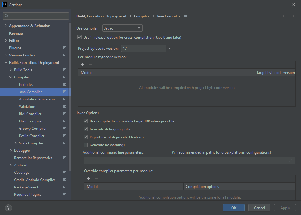 IntelliJ - 源代碼版本無效：17
