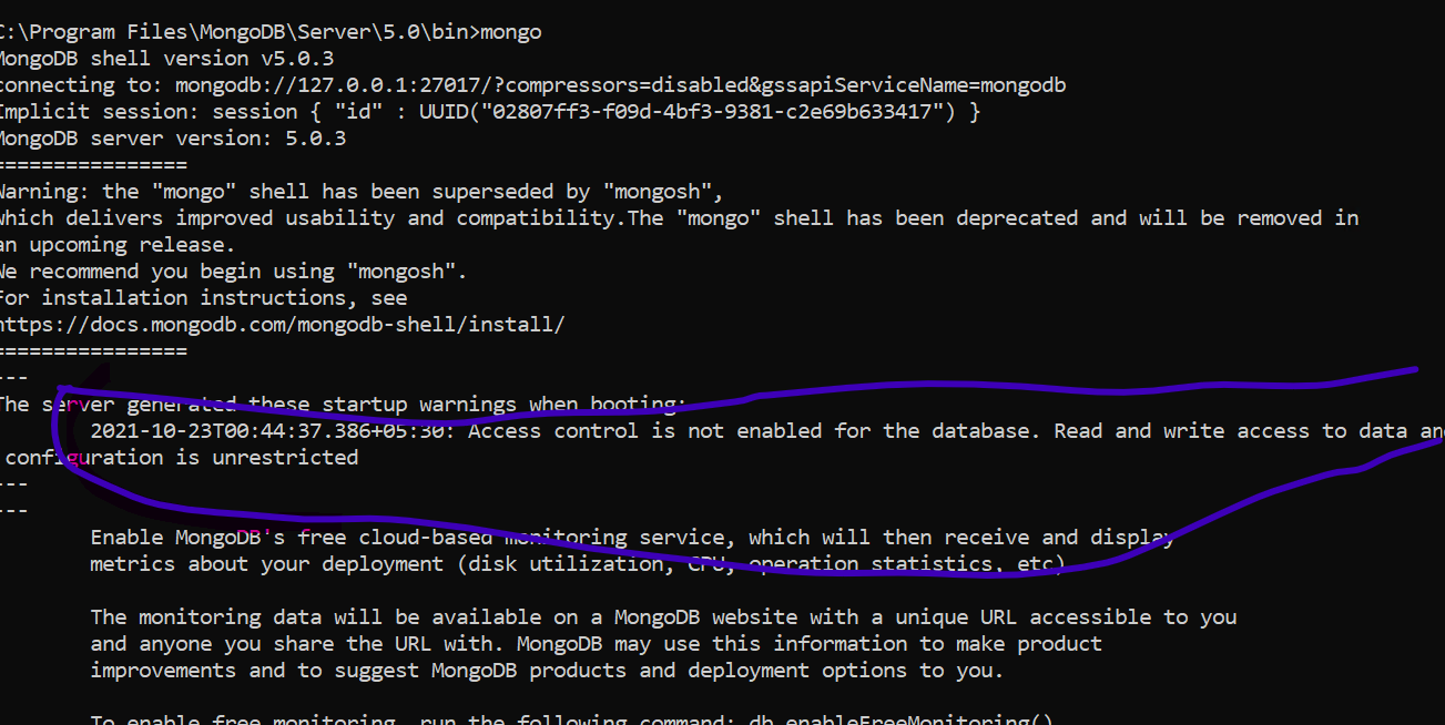 mongodb 不要求在身份驗證啟用模式下進行身份驗證