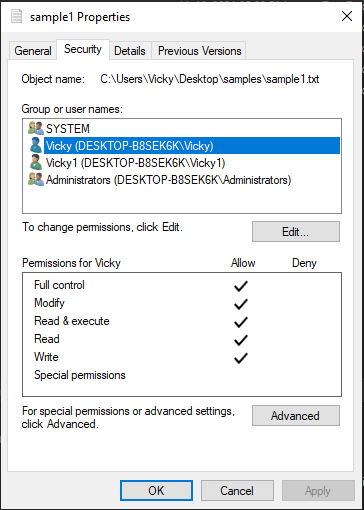 使用 C   和 api 在 Windows 中獲取檔案權限的確切方法