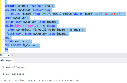 通過sql server中的游標從表中洗掉多條記錄