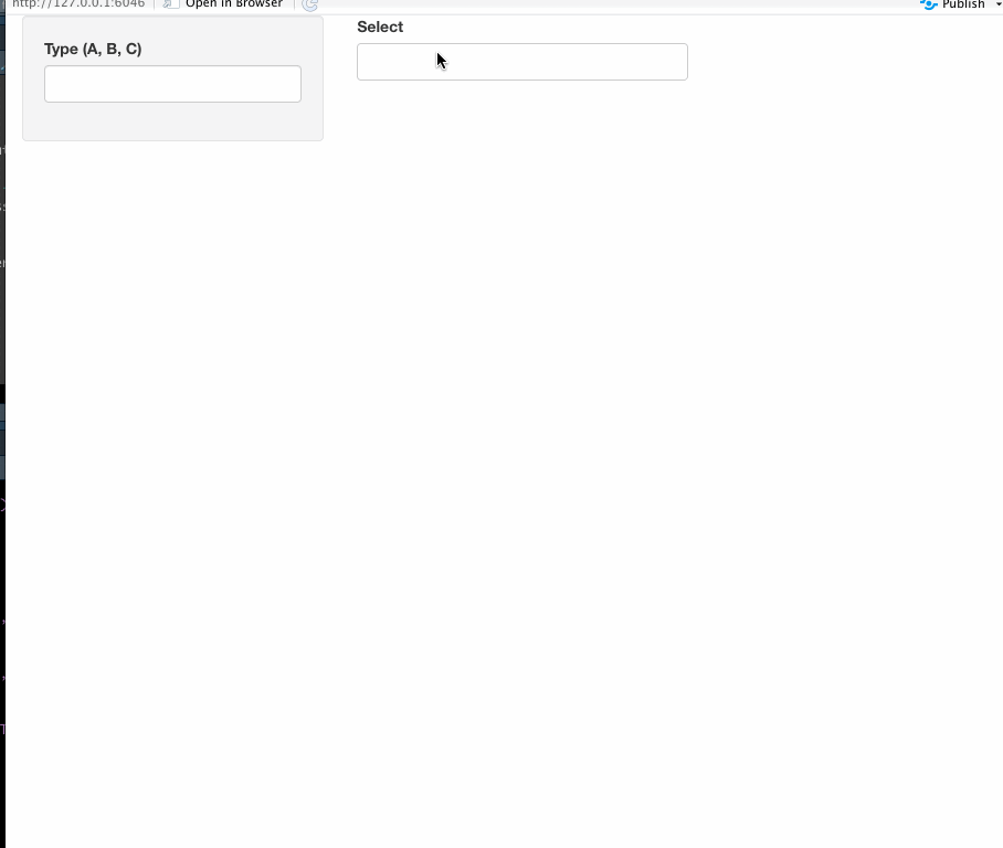 如何使用 textInput 更新多個 selectizeInput？