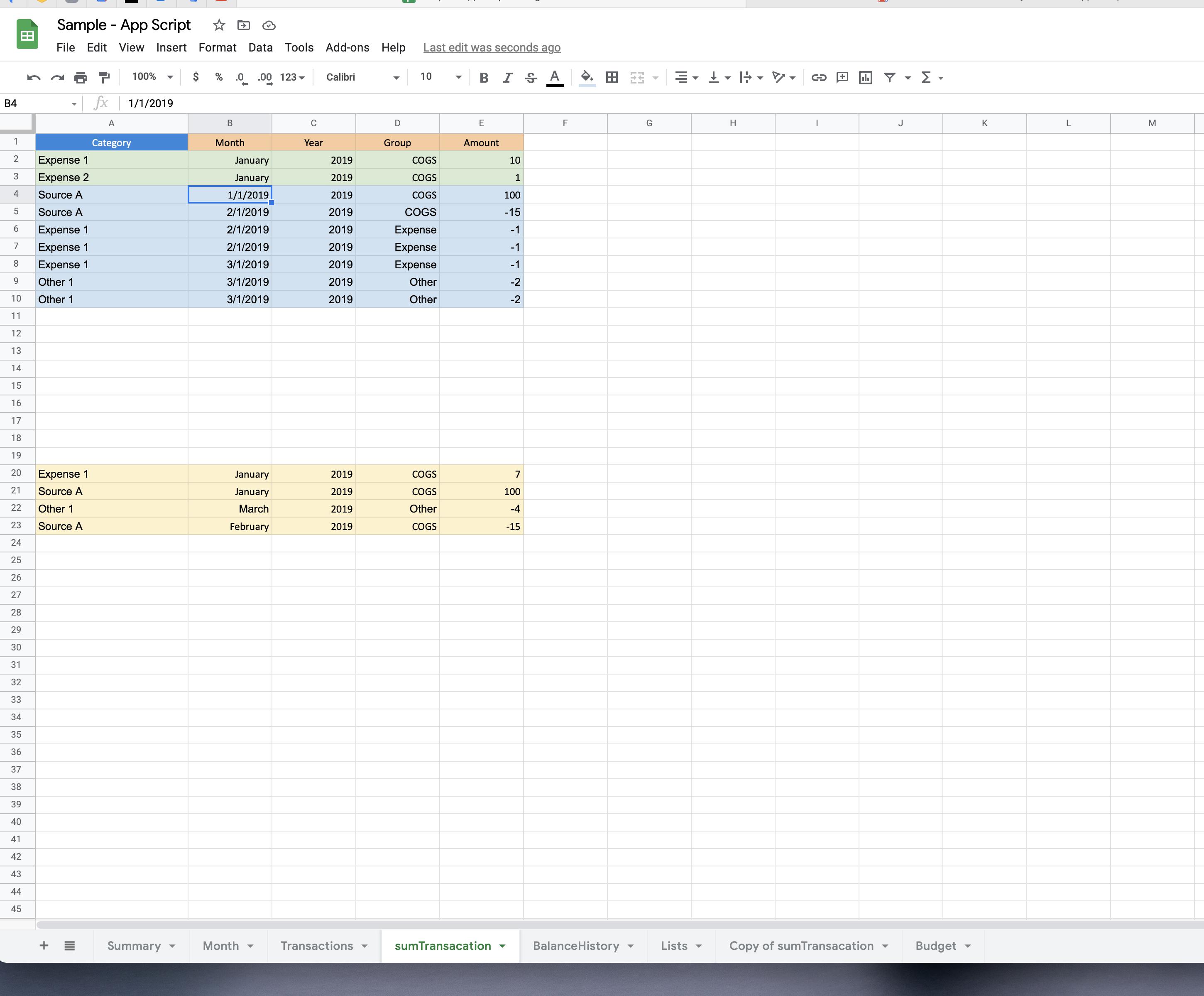 Google Sheets App Script 合并或添加新行
