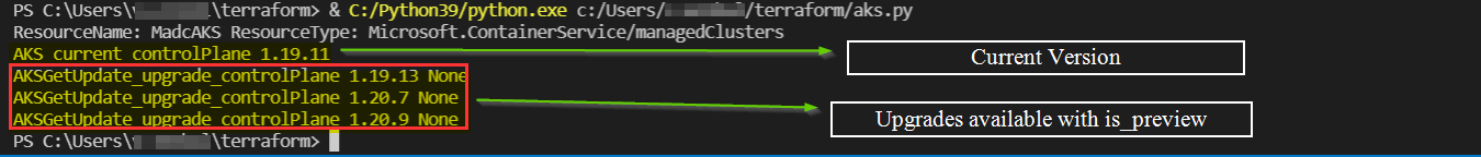 Azure-sdk-for-python AKS-如何在 AKS 上獲取 Kubernetes 的可用最新版本