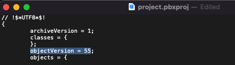 在 Xcode 12.5 中打開 Xcode 13.0 專案