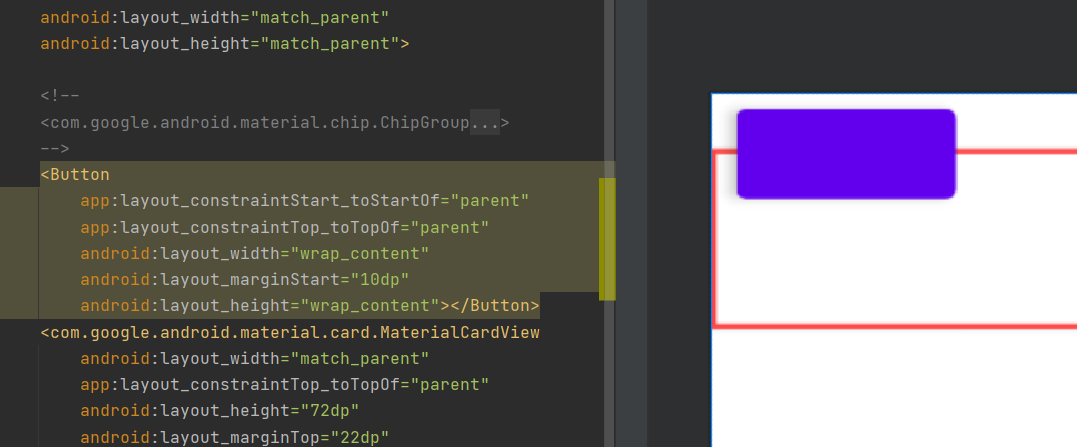 在 MaterialCardView 的邊界上繪制 ChipGroup 內部的 Chip