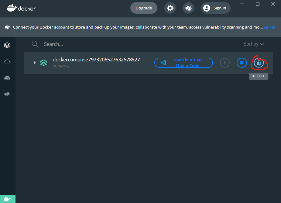 通過 docker-compose 進行除錯停止作業