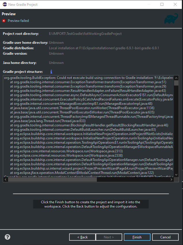 eclipse 無法創建 gradle 專案