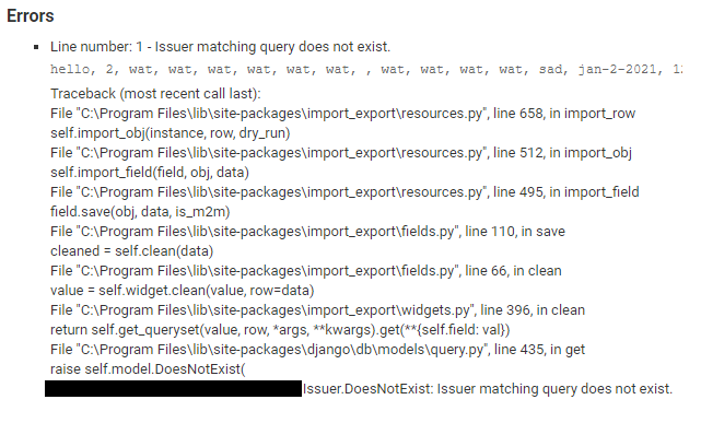 捕獲decimal.ConversionSyntax django 匯入匯出