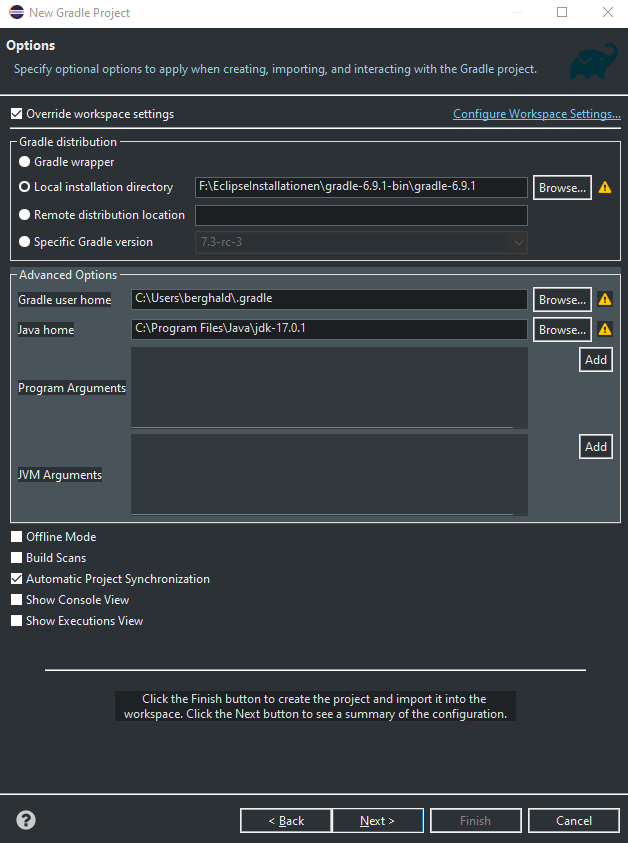 eclipse 無法創建 gradle 專案