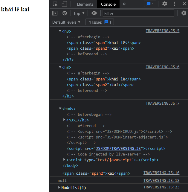 我正在使用 JavaScript (DOM)，但無法直接在瀏覽器的控制臺中控制臺記錄我的 innerHTML
