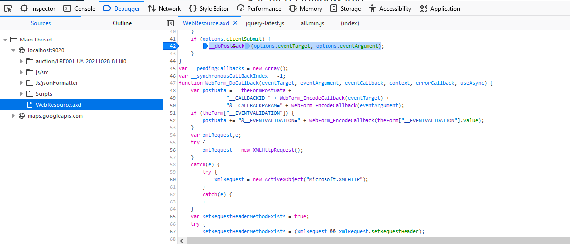 ASP.NET Classic 不使用 WebForm_PostBackOptions 的默認選項創建按鈕回發