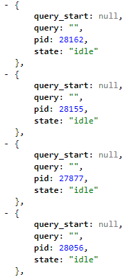 為什么很多查詢（postgresql）的 query_start 為空？