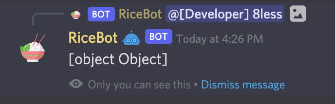 Discord.js：[物件物件]