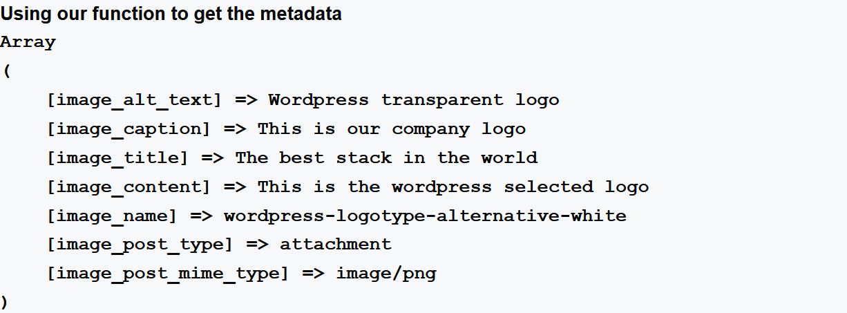 如何從wordpress的媒體庫中獲取影像元資料,例如替代文本、標題和描述