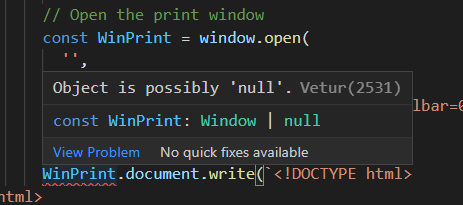 輸入腳本：window.open().document.write() 是“可能為空”