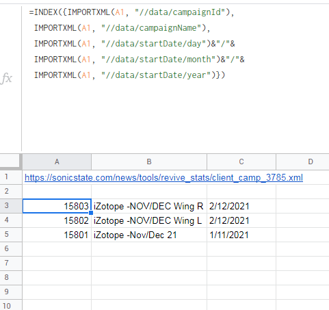 將 IMPORTXML Xpath 查詢格式化為 Google 表格的可讀資料