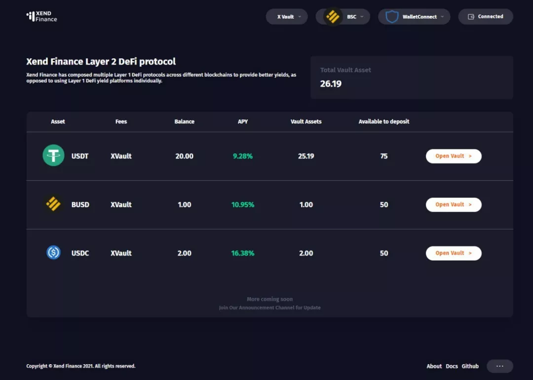 XEND FINANCE已在BSC和POLYGON上啟動首個跨鏈高收益聚合器