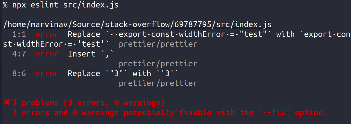 Prettier 不會根據我的 eslint 配置進行格式化