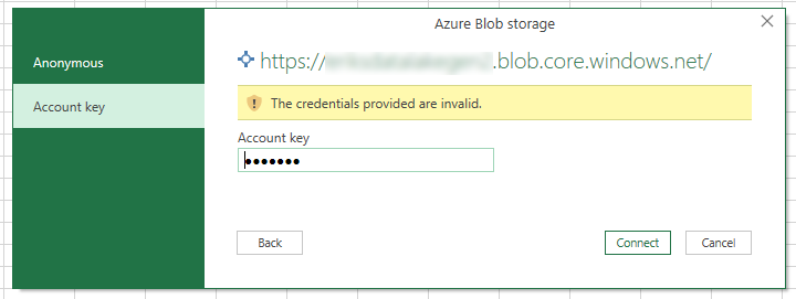 使用 OAuth 將 excel 連接到 azure datalake gen 2