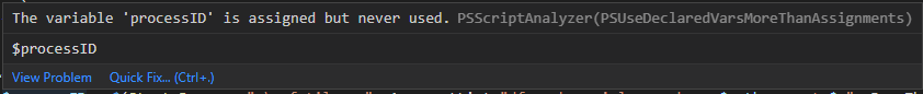 實際使用變數時,如何修復 Powershell 中的“未使用變數”警告?